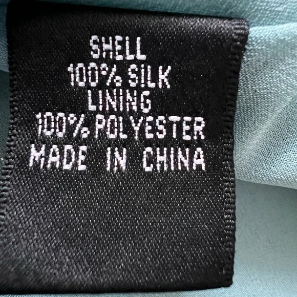 Adrianna Papell 100% Silk Halter Tie Dress Green Blue Brown Women's size 4 - Picture 9 of 11